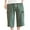 Army Green-02, variant on VIPOIN Men's Long Cargo Shorts 14" Elastic Waistband Casual Cotton Shorts Work Shorts Mid Calf Shorts