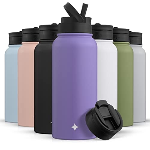 ?JoyJolt botella de agua triple aislada con tapa de paja Y JoyJolt JoyJolt
