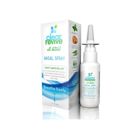 Clear Revive Allergy Sinus Relief Nasal Spray, (Best Way To Clear Sinuses Without Medicine)