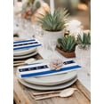 thumbnail image 5 of Anchor Stripe Cloth Napkins Set of 8 Reusable Dinner Napkins, Navy Blue Nautical Coastal White Sea Cocktail Napkin Washable Table Napkins for Wedding/Holiday Party/Baby Shower 20"x20", 5 of 7