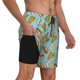 thumbnail image 2 of Balery Hot Dog Pizza Bañador para hombre, shorts de playa de secado rápido con entrepierna y forro de compresión-X-Large, 2 of 6