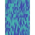 thumbnail image 1 of Ahgly Company Indoor Rectangle Patterned Bright Turquoise Blue Novelty Area Rugs, 3' x 5', 1 of 6