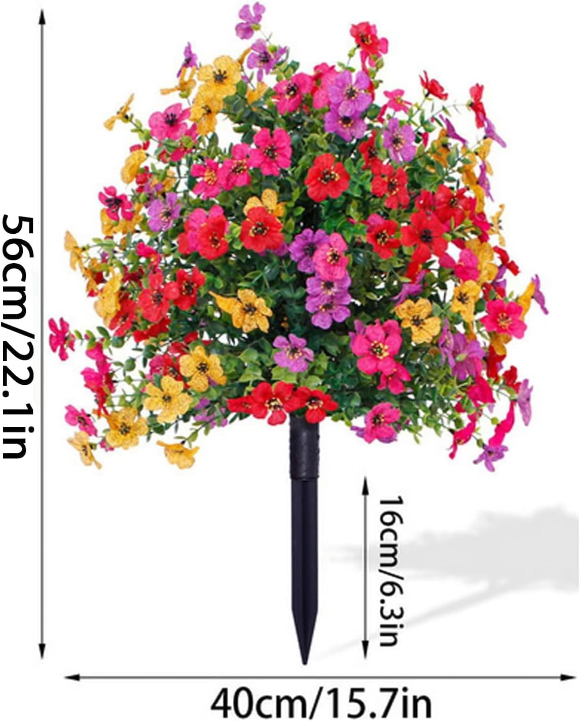 Artificial Violet for Outdoor Indoor Garden Home Decoration, Artificial Flowers with Stakes Outdoor, Waterproof Artificials Flower Decor, for Garden, Patio, Porch, Home Décor (Pink,1pc)