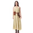 thumbnail image 1 of Robe Décontractée pour Femmes Élégante Broderie Robe Maxi Fluide avec Cape Halloween Minimaliste Confortable Tenue de Fête, 1 of 8