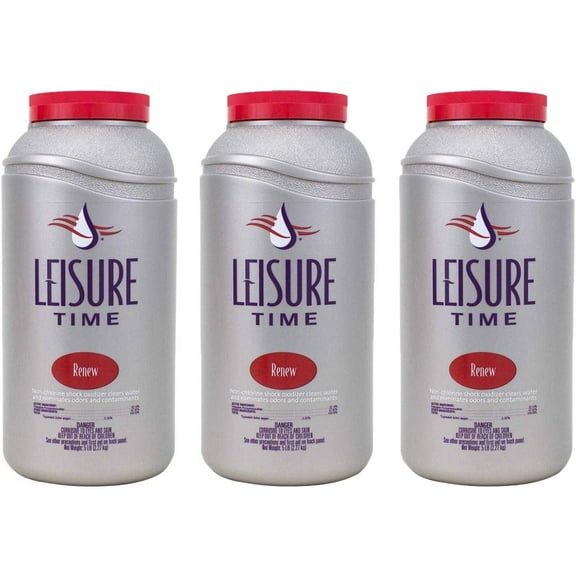 Leisure Time Renew Granular  Non-Chlorine Shock Oxidizer for Spas, 5lb 3 Pack