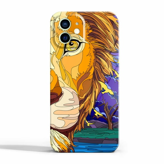 Lion Case Compatible with iPhone 11,Aesthetic Art Design Full Cover Protective Case