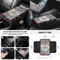 thumbnail image 6 of Renewold Dragonfly Bohemian Flower Car Seat Covers Full Set, Boho Floral Steering Wheel Safe Belt Pads Handbrake Set Coasters Garbage Container Rear View Mirror Center Console Cover, Set of 14, 6 of 7