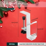 Arsey Fireplace Garland and Stocking Holder, 2 in 1 Mantel Hangers, Essential Christmas & Xmas Decoration(White, 6 pieces)