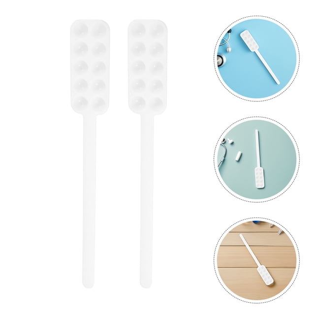 HONMEET 4Pcs Portable White Pill Counting Spoon with Ergonomic Design for Safe Medication Use