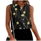 thumbnail image 1 of TaTaai Button Lapel Blouse Lightweight Breathable Women's Casual Fashion Printed Sleeveless Short Sleeve Loose Summer Smart-Casual Top Gift, 1 of 6