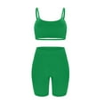 thumbnail image 5 of QATAINLAV Casual Workout Sets for Women Crop Tank Tops and High Waisted Yoga Leggings 2 Piece Outfits Lounge Wear Tracksuit, Green, S, 5 of 9