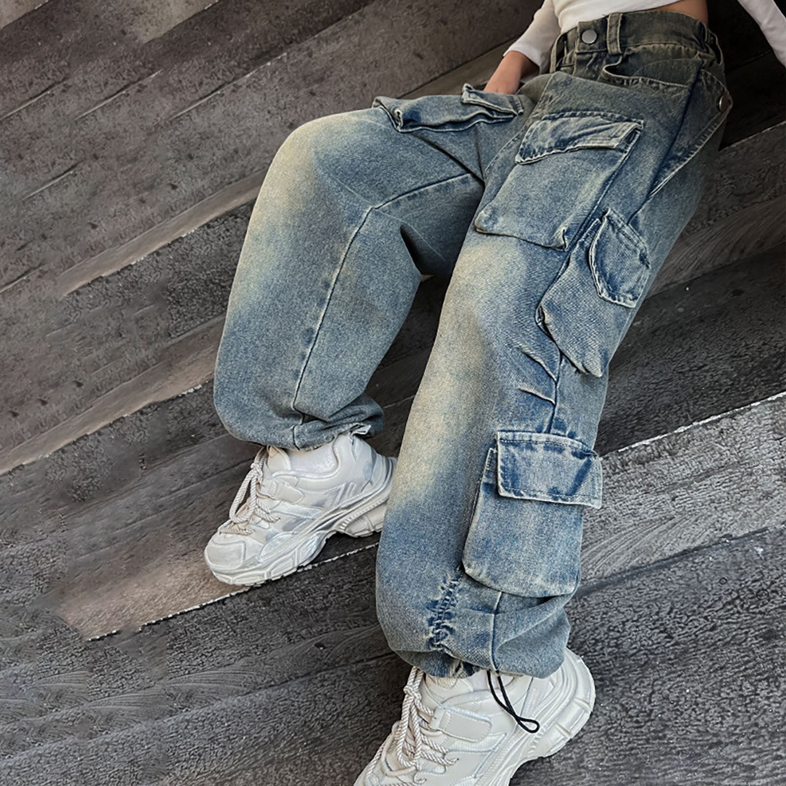 ENYCE buggy wide cargo denim B系 36 ENYCE buggy wide cargo denim B系 36 ENYCE Jeans, HIP HOP