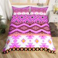thumbnail image 3 of Western Exotic King Duvet Cover Red Aztec Comforter Cover Ethnic Tribe Trippy Feather Bedding Set Moroccan Mexican Style Bed Set, 3 of 7