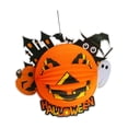 thumbnail image 2 of Farol de Halloween para decoración del hogar, artículos versátiles para fiestas, adorno con diseño de escena adorable Calabaza 33cmx30cm, 2 of 9