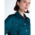 thumbnail image 5 of Free Assembly Women's and Women's Plus Striped Drop Waist Shirtdress with Long Sleeves, Sizes XS-4X, 5 of 5