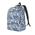 thumbnail image 1 of Disketp Paisley Floral Branches print Canvas Backpack Lightweight Travel Daypack Student Rucksack Laptop Backpack-Medium, 1 of 5