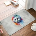 thumbnail image 2 of Watercolor Drip Maltese Pop Art Colorful Portrait Artwork Doormat Maltese Dog Lover Gifts Idea Indoor Outdoor Welcome Mat - 01009, 2 of 5