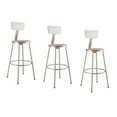 thumbnail image 4 of NPS 6200 Series 30" Modern Metal Heavy Duty Stool with Backrest in Gray, 4 of 5
