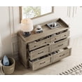 thumbnail image 3 of Mid Century Dresser with 6 Drawers, Wooden Kids Dresser for Kids Room Living Room, Gray, 3 of 8