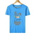 thumbnail image 3 of Hauts d'Été Grande Taille pour Femmes Col Rond Imprimé Jour de Pâques Décontracté Manches Courtes T-shirt Col en V Femmes en Solde, 3 of 4