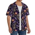 thumbnail image 2 of Goofa Lavender Flowers Printed Men's Casual Short-sleeved Shirt,Lightweight Breathable Button-down,Summer Casual men's top,Versatile Fashion shirt-4X-Large, 2 of 7