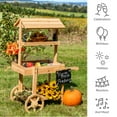 thumbnail image 3 of Sunnydaze Country Market Flower Cart Display Stand - 49.25" H - Natural Fir, 3 of 9