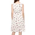 thumbnail image 3 of Allegra K Women's Sleeveless Vintage Cherry Print A-line Midi Dress, 3 of 7