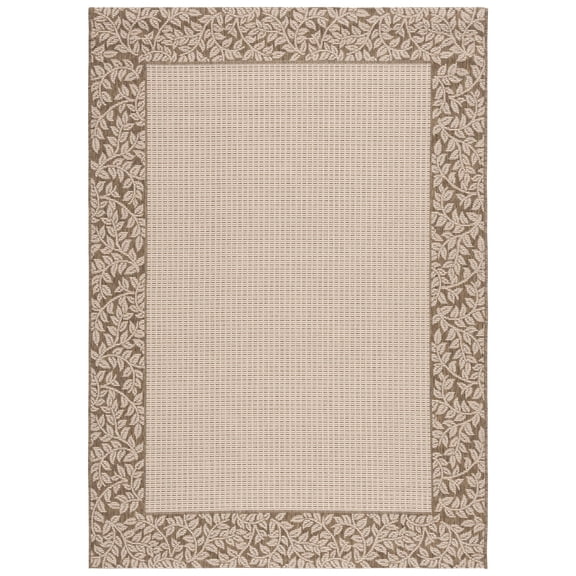 Safavieh Courtyard Regent Oriental Indoor/Outdoor Area Rug, Natural/Brown, 6'7" x 9'6"