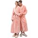 thumbnail image 3 of Gibobby Bata mujer invierno de pareja de franela larga gruesa de talla grande para mujer con albornoz de brida(Rosa,M), 3 of 5