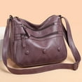 thumbnail image 4 of High Quality Women Shoulder Bag Soft PU Leather Adjustable Shoulder Strap Travel Purse Medium Handbag Simple Casual Lightweight Violet, 4 of 8