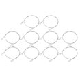 thumbnail image 1 of Uxcell 10Pack Lanyard Cable Wire Rope, 20cm x 1.5mm Stainless Steel Wire Cable with Loops Security Steel Cable, Silver, 1 of 5