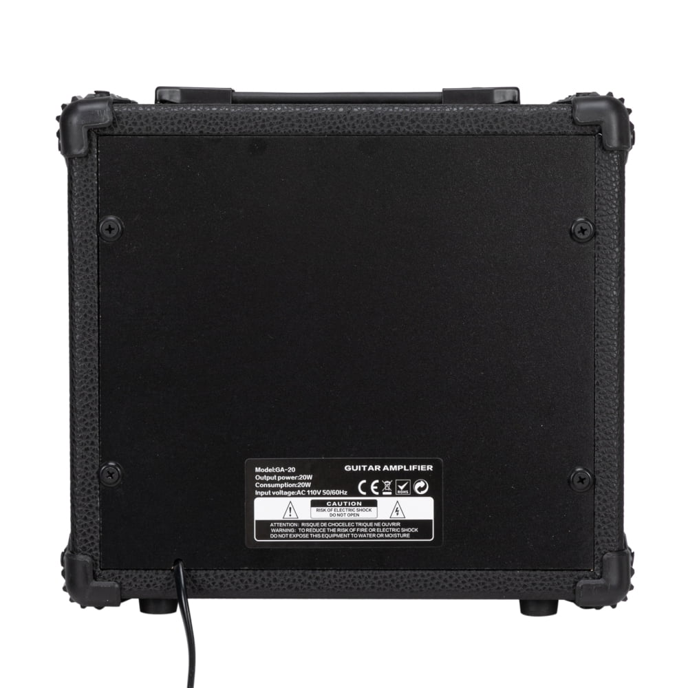 20W Electric Guitar Amp with Volume Control, Portable Travel Mini Guitar Accessories with Slient Mode, Practice Amp for Electric Guitar, Black
