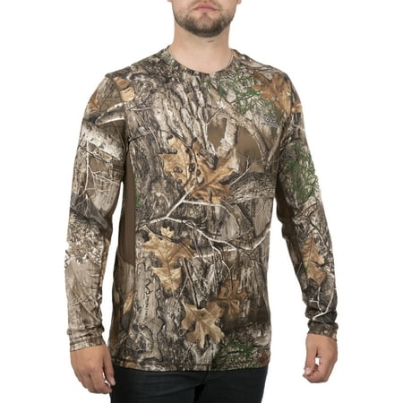Realtree Men s Edge Long Sleeve Performance Camo Tee Shirt Up to 3XL