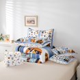 thumbnail image 5 of Feelyou Blue Ghost Skeleton Bedding Comforter Set 7 Pieces, Cartoon Sugar Halloween Full Bedding Set, Teen Boy Girl Kid Reversible Fitted Sheet Flat Sheet, Super Cozy Room Decor, 5 of 7