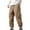 Khaki, variant on COSFO Loose Men's Sweatpants with Pockets Full Carpenter Black Workwear Drawstring Solid Elastic Waist Mens Pants