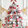 thumbnail image 3 of Colgante de árbol de Navidad para el hogar, piruleta de bastón de caramelo rojo y blanco, decoración de Año Nuevo, 2 piezas, 2023, 2024, 3 of 4