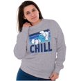 thumbnail image 5 of Sleepy Smurf 80s Cartoon Chillin Out Sweatshirt for Men or Women Brisco Brands S, 5 of 6