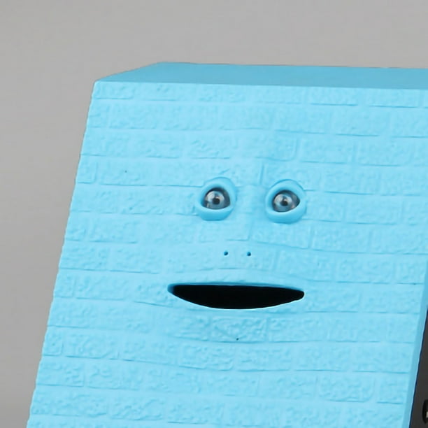 Piggy Bank Plastic Novel Electric Coin Eating Brick Surface Face Bank
