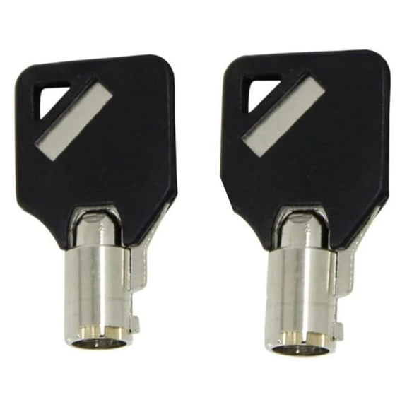 2 Compatible Homak HMC Gun Cabinet Safe Keys Cut to Your Code With Black Covers for Protex Gun Wall Safes