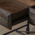 thumbnail image 6 of Coast To Coast Imports Corbin Medium Brown 2-Drawer Desk with Crown Molded Top, 6 of 6