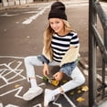 thumbnail image 5 of Youth Boys Cotton Long Sleeve Crew Neck Tee Shirts, Black/White (Short Sleeve), Youth Small, 5 of 9