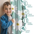 thumbnail image 3 of Blackout Kids Curtains,Teal Daisy Flower White Blooms Pattern Childrens Insulated Curtains Set Of 2,Bedroom Essentials,Toddler Room Decor 42"x54", 3 of 5