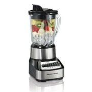 Hamilton Beach 54221 Wave Crusher Blender, with with 14 Functions and 40oz Glass Jar, Stainless Steel