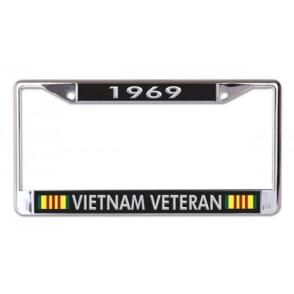 1969 Vietnam Veteran Chrome License Plate Frame