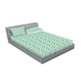 thumbnail image 2 of Ambesonne Leaves Fitted Sheet & Pillow Sham Set, Various Type Green Foliage, Queen, Multicolor, 2 of 2