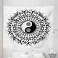 thumbnail image 1 of Japanese Tapestry, Vintage Yin Yang Mandala Pattern Oriental Bohemian Design, Fabric Wall Hanging Decor for Bedroom Living Room Dorm, 5 Sizes, Black White, by Ambesonne, 1 of 1