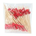 thumbnail image 4 of 100 Uds. Palillos de cóctel, pinchos, palillos decorativos, suministros para fiestas, 4,7 pulgadas Corazón rojo, 4 of 9