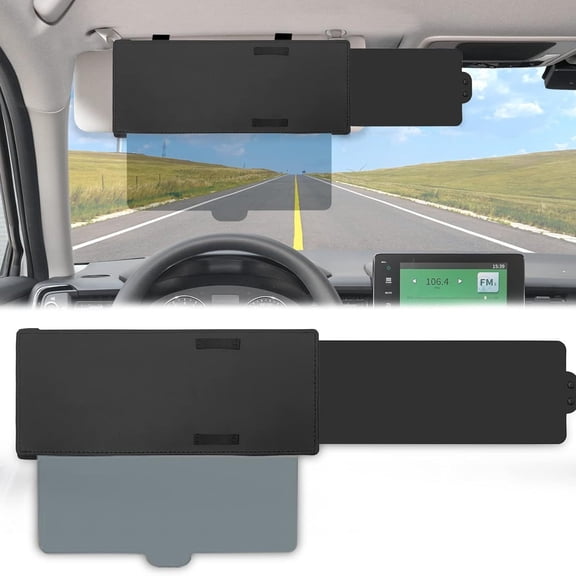 Car Sun Visor Sunshade Extender, Adjustable Sun Visor Protects from Anti-Glare, UV Rays Blocker Window Windshield Sunshade Extender for Car SUV