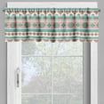 thumbnail image 2 of Ambesonne Tribal Valance Pack of 2, Aztec Art Style, 42"X18", Cream Aqua and Peach, 2 of 5