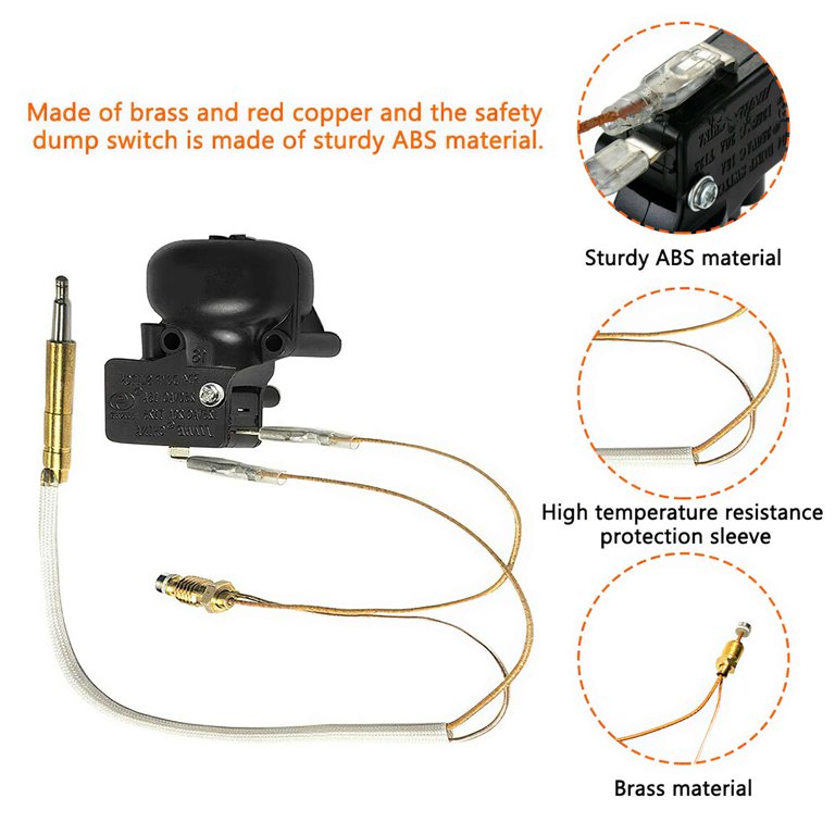 Thermocouple and Tilt Switch for Patio Heater Thermocouple and Dump Switch  for Propane Heater Patio Heater Outdoor Gas Heater - Walmart.com
